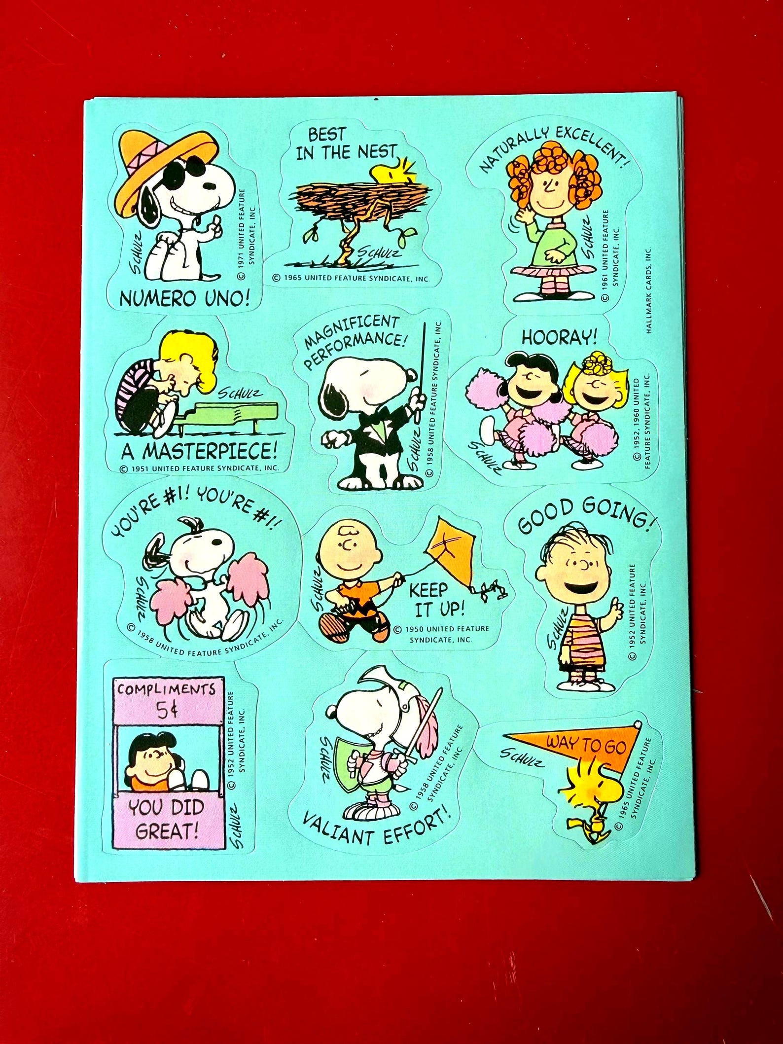 Vintage 1980s Peanuts Snoopy Number One Sticker Sheet, Hallmark - Etsy