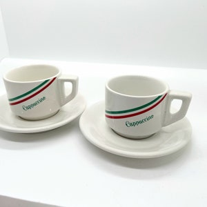 Nice Pair of Original ACF Espresso Cups, Decaffeinato Sereno Bar Cups, Italian  Espresso Cups, Made in Italy 