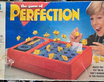 Vintage 1980s Perfection Game, Pop-Up, Milton Bradley; Read Description