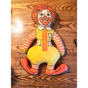 Vintage 1970s Ronald McDonald Cloth Plushie Doll