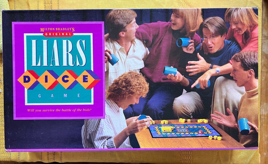 Vintage 1987 Liar's Dice Board Game Milton Bradley Etsy