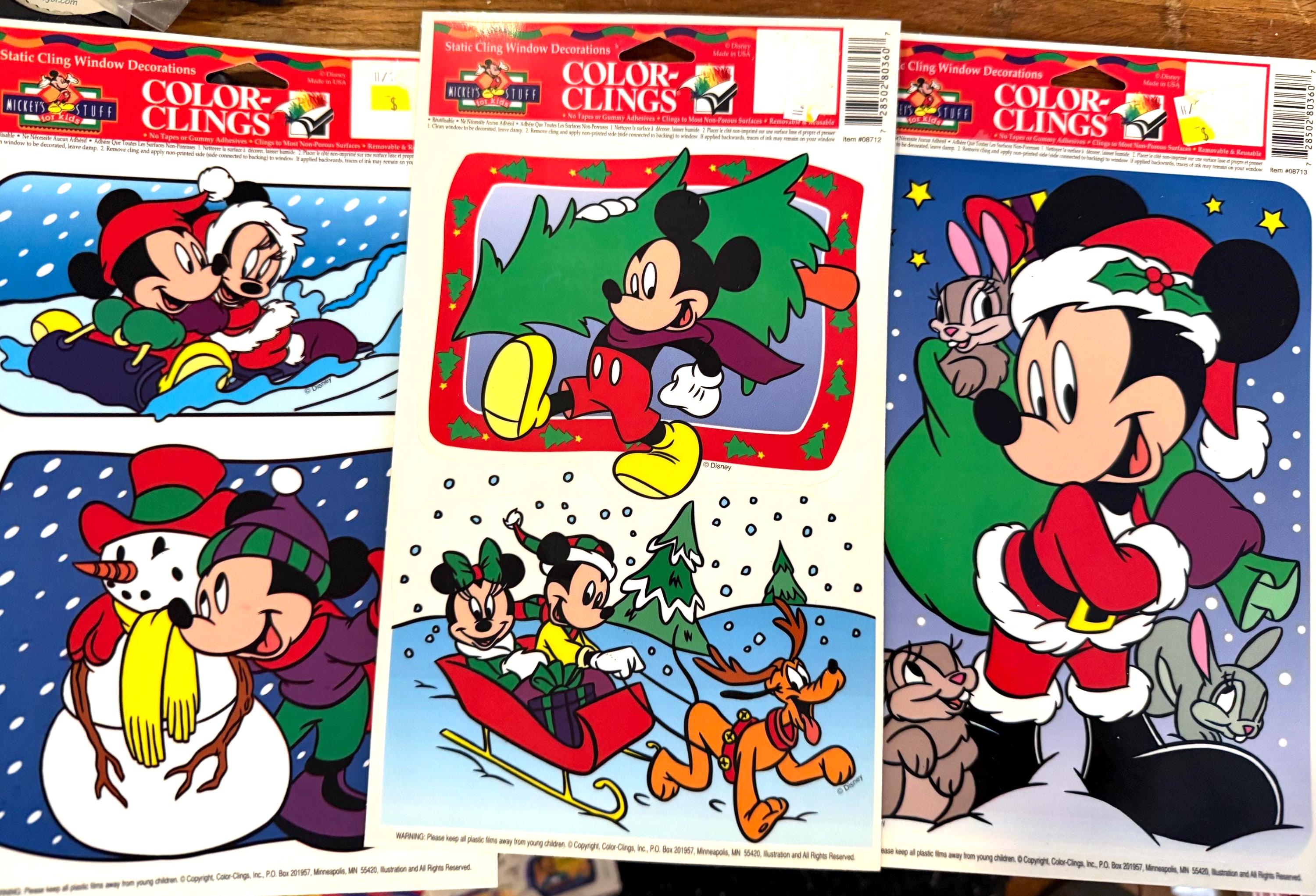 【早い者勝ち】Disney 90s Vintage ラグマット　ミッキー ミニー Vintage 1990s Mickey Mouse Christmas Window Clings, Disney, Your