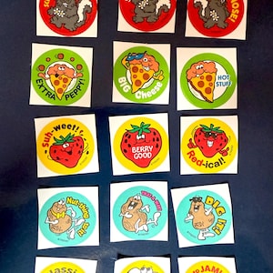 NEW 15 Trend Scratch and Sniff Stickers Retro Remix