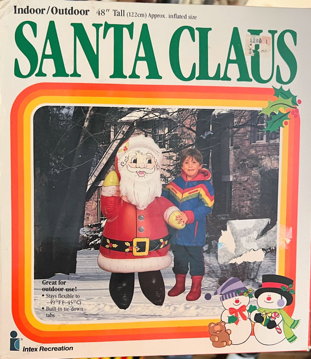 Old Santa Inflatables Vintage Inflatable 48” Santa Claus. Indoor or Outdoor. 1987. Intex. New ...