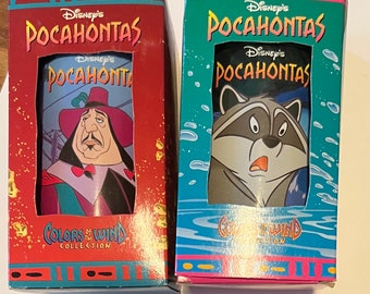 Vintage 90s Pocahontas Colors of the Wind Collection Cup, BUrger King, Disney, Your choice, Brand New, Governor Ratcliffe, Meeko