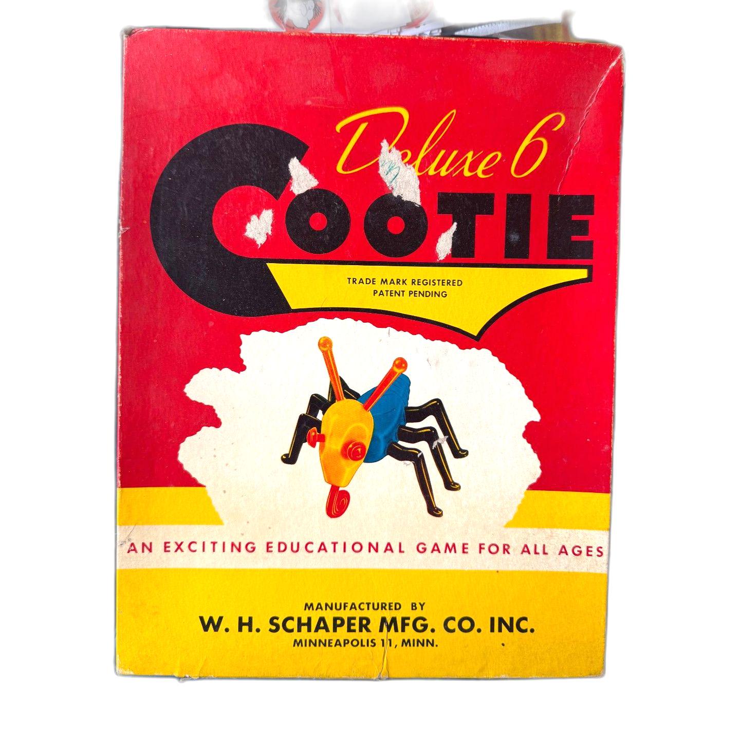 海外から輸入 Game, Cootie 1940s Vintage WH Insects Bugs, Mfg, Schaper その他