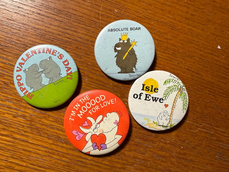 Vintage 1980s Sandra Boynton Pinback Button Pin, Your Choice, Hallmark ...