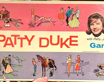 Vintage 1963 Patty Duke Board Game with Patty and Cathy, Milton Bradley, Complete