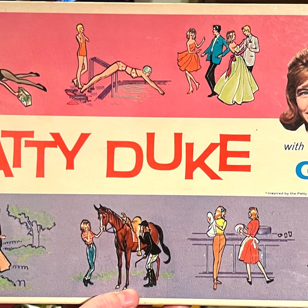 Vintage 1963 Patty Duke Board Game with Patty and Cathy, Milton Bradley, Complete