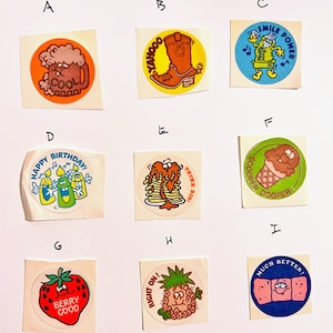 Vintage Scratch and Sniff Stickers from the 80s. Take your pick! Originals from Trend