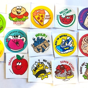14 Trend Scratch and Sniff Stickers Retro Reproduction, Set 3
