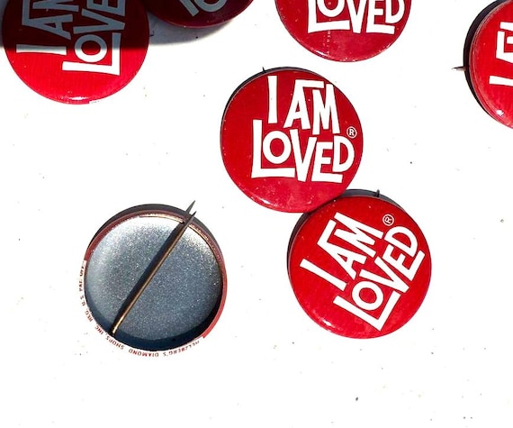 Vintage 1980s Helzberg's Diamonds I Am Loved Red Pinback Pin - Etsy