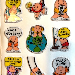 Vintage 1980s Ziggy Puffy Stickers. Your choice!