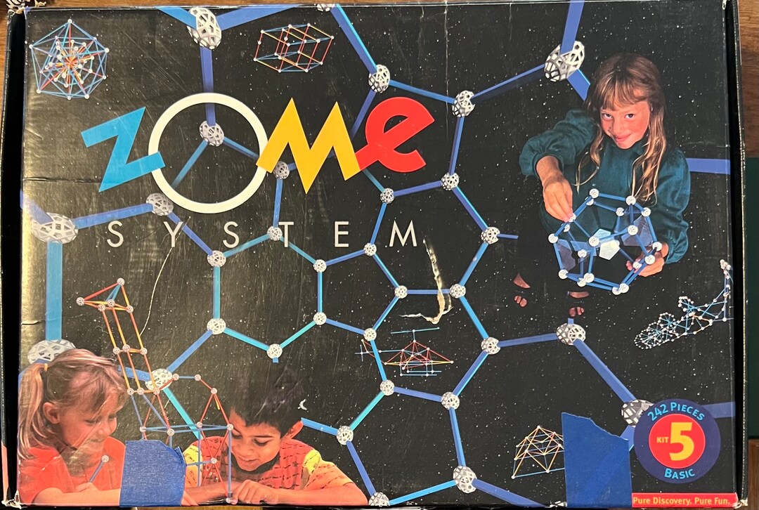 Vintage 1998 Zome System Basic Kit 5, Math, Science, Architecture