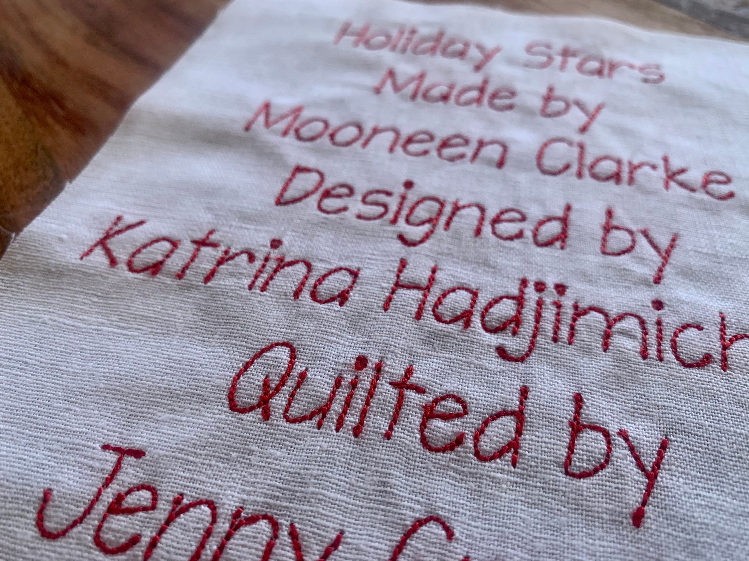 Simple Quilt Label, Personalised, Handmade, Patchwork, Customised
