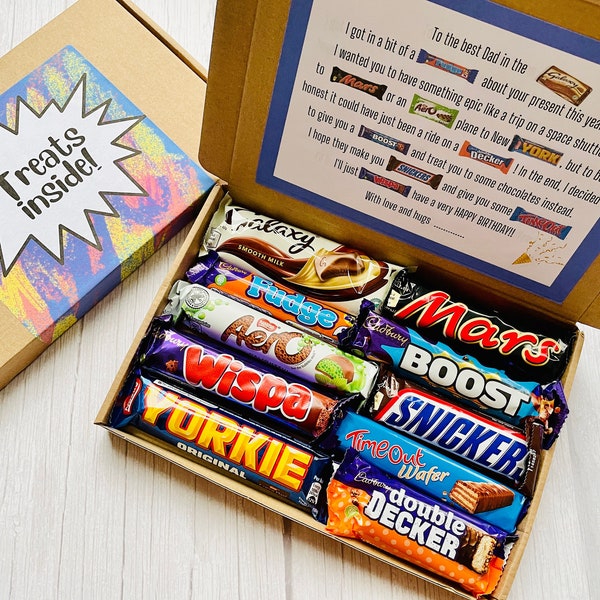 Dad Chocolate Gift Box | Dads Birthday Gift | Gift For Him | Grandad | Uncle | Brother | Personalised Letterbox Gift | Easter Gift | Eid |
