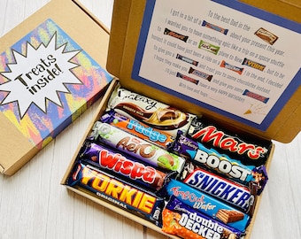 Caja de regalo de chocolate para papá / Regalo de cumpleaños para papás / Regalo para él / Abuelo / Tío / Hermano / Regalo de buzón personalizado / Regalo de Pascua / Eid /