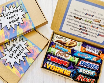 Birthday Chocolate Gift Box | 21st, 30th, 40th, 50th Birthday Present | Birthday Novelty Gift | Letterbox | Novelty Chocolate Poem Gift