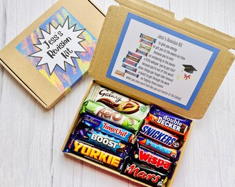 Revisiekit | Examenoverlevingsrantsoenen | Leuke chocoladegeschenkdoos voor studenten | GCSE's, een niveau-ontstressing | Herziening Haal me op | Stemmingsversterker