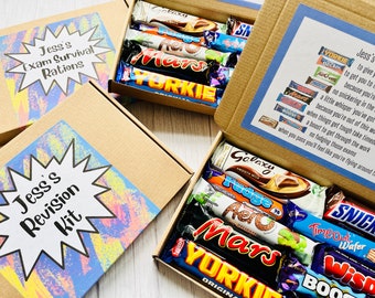 Exam Survival  Rations Gift Box | Revision Kit | Chocolate Gift Box | Good Luck with Exams | Gift For Student | GCSEs, A Levels | Letterbox