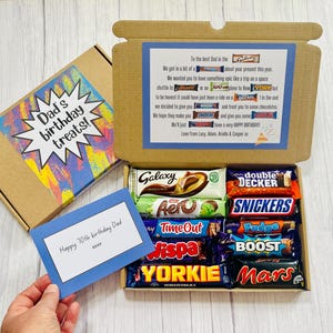 Dad Chocolate Gift Box | Dad Birthday | For Him | Grandad | Uncle | Brother | Personalised Letterbox Gift | Father&#39;s Day | Chocolate Poem |