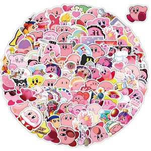 Autocollants kirby, lot de 10 aléatoires, autocollants, autocollants magiques, anime, manga, kirby, cosplay, pastel, nuit étoilée, autocollants