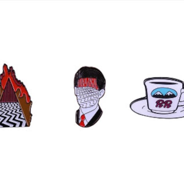 twin peaks, agent cooper, david lynch, twin peaks badge, pins, brooches, clips