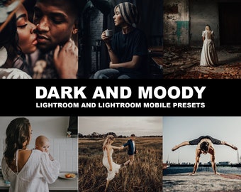Dark and Moody 10 Lightroom Mobile and Desktop presets. Instagram Filters. For iPhone and Android phones. Great for Photographers & Bloggers