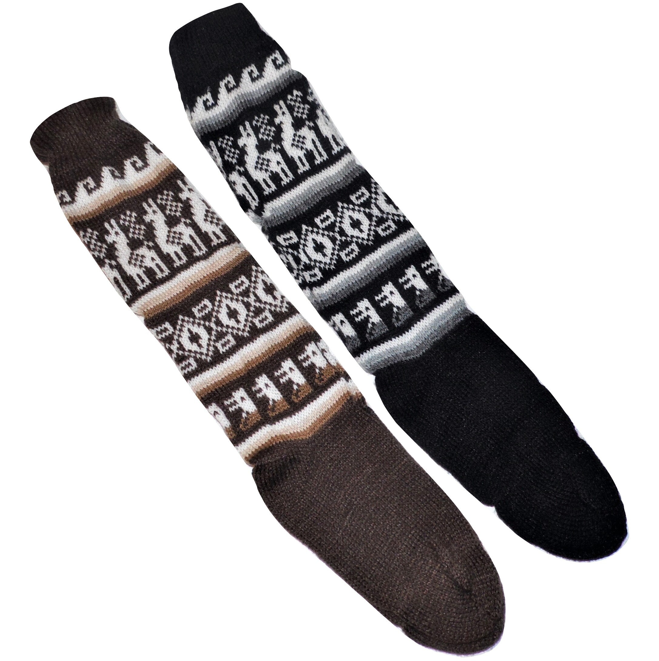 Two Pairs Peruvian Alpaca Socks Super Warm Etsy