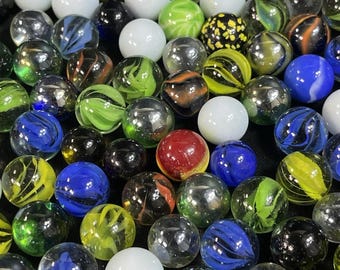 ヴィンテージガラスビー玉 183個セット カラフルなミックスサイズ