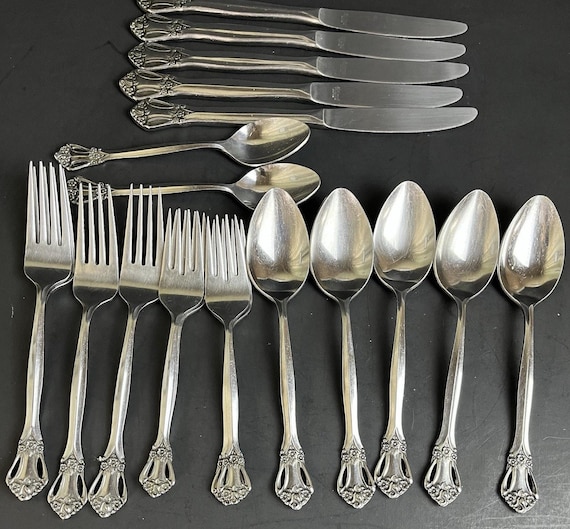 Biarritz Pattern National Stainless JAPAN, 20 Pieces Flatware