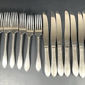 Vtg Silverplate Wm Rogers Mfg Co Original Rogers 13 Pieces (forks & Knives)