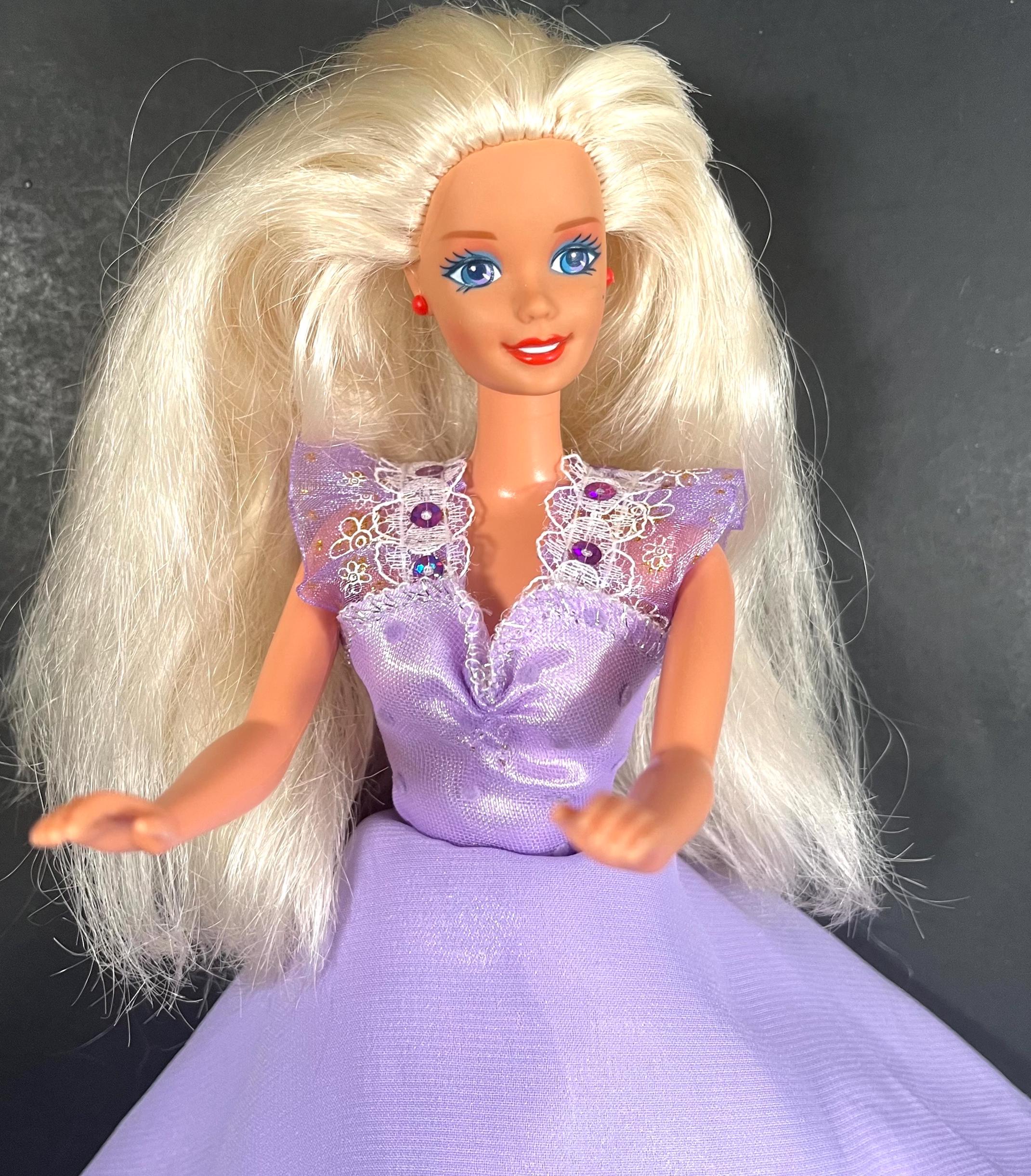 fitted lace wedding dress 2006 Ballerina AA Barbie Purple Dress – Sell4Value main image 1
