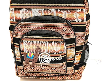 Backpack Handmade with Fabric Llamas Designs from Peru