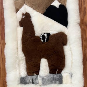 Genuine Alpaca Fur Rug From Peru, Natural Alpaca/llama Hide, 20x14 ...