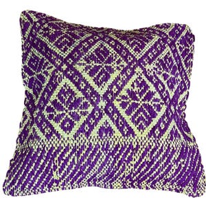 Housse de coussin péruvienne faite main 17&quot; X 17&quot; - Textile en laine de Cuzco fabriqué au Pérou