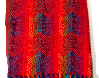 Alpaca Wool Red   Pashmina Handmade by Peruvian Artisans in Peru. Item in USA