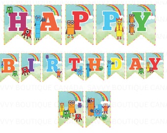 Numberblocks Birthday Banner | DIGITAL FILE