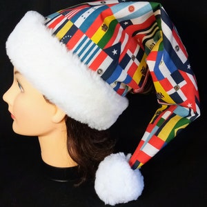 Hispanic Heritage Flag Christmas Santa Hat