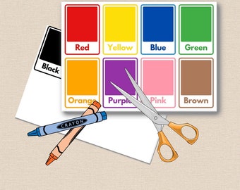 Color Names Flashcards / Flash Cards Printable / Homeschool Preschool Kindergarten Toddler