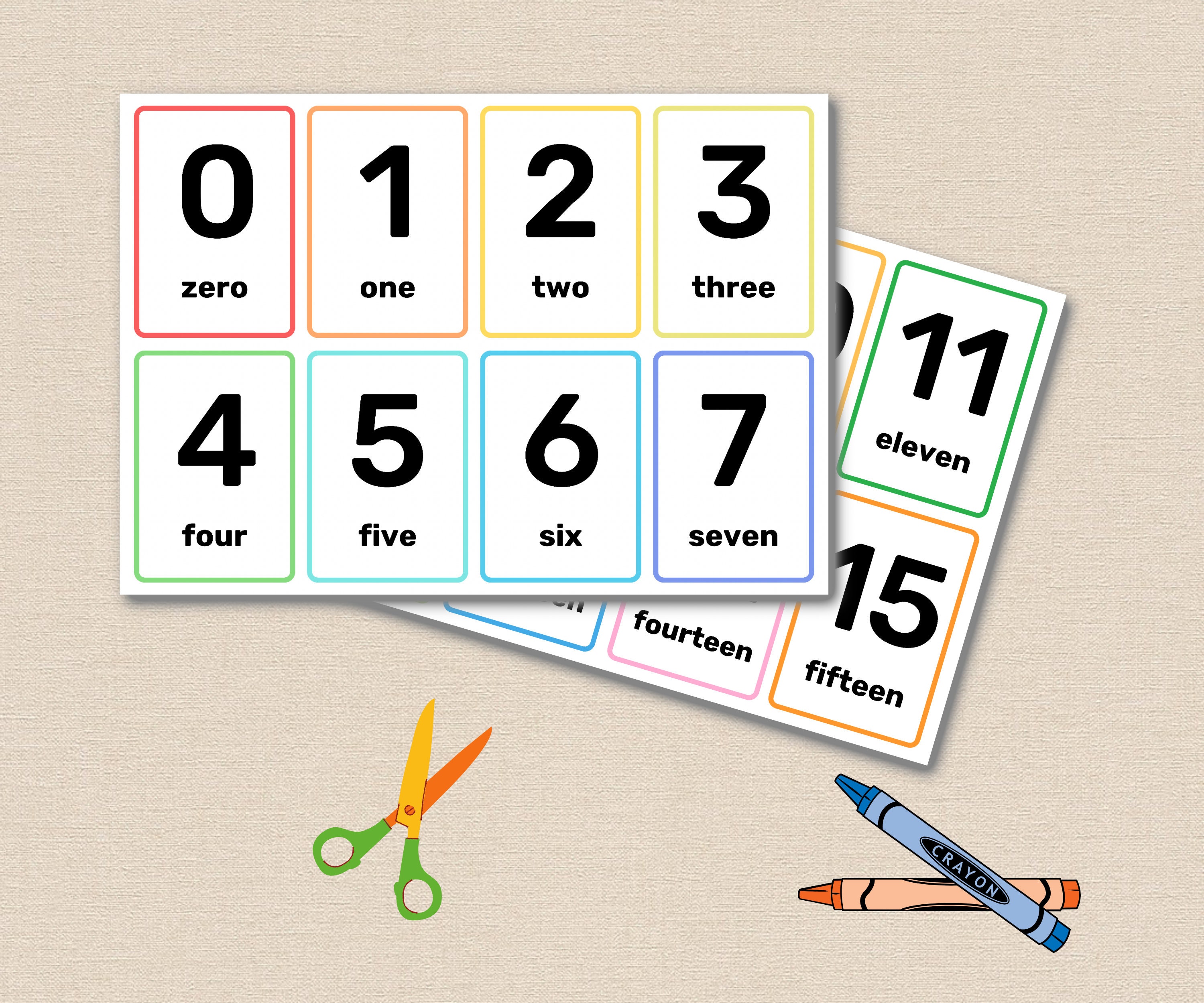 Numbers 1 20 Flashcards Printable Flashcards Numbers Educational