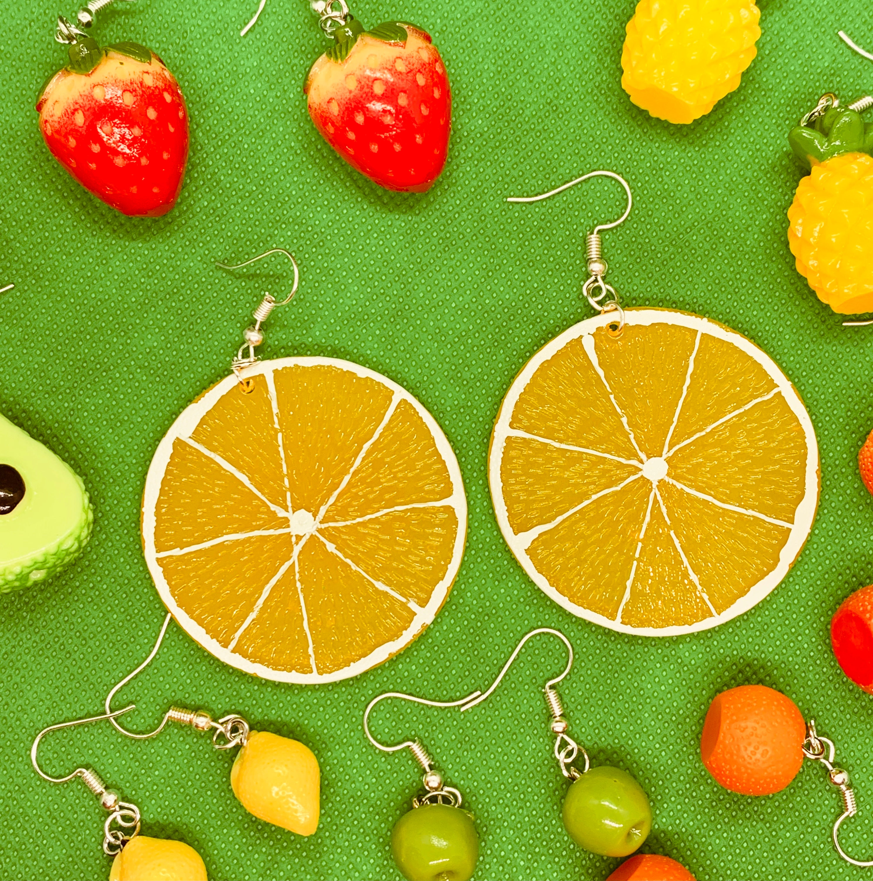 3D fruit earrings hook earrings clip on earrings fruit Etsy