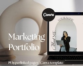 Canva Professional Digital Portfolio Template: Modern Marketing Resume, UGC Showcase (Instant Download)
