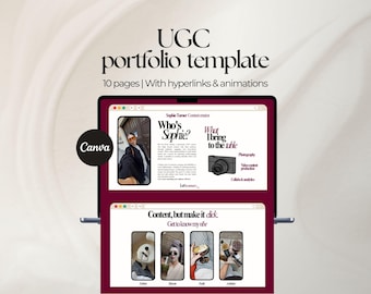 UGC Creator Media Kit Template: Brand Deal Portfolio (Canva Editable Digital Download)