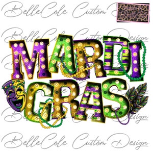 Mardi Gras - PNG- Digital Download - Sublimation Design