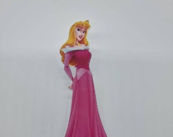 Aurora/sleeping beauty cake topper with stick