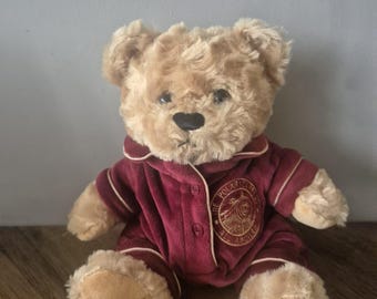 Personalised Polar express Christmas teddy bear.first Christmas/Polar express keepsake