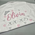 Personalised school leavers shirt.