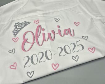 Personalised school leavers shirt.