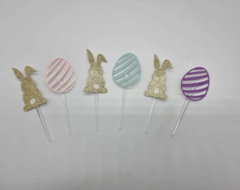 Easter cupcake toppers/bunnies/Easter eggs